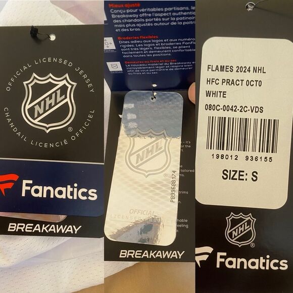 NWT Calgary Flames Hockey Fights Cancer 2024 Fanatics Authentic Jersey Men's S - Picture 15 of 16